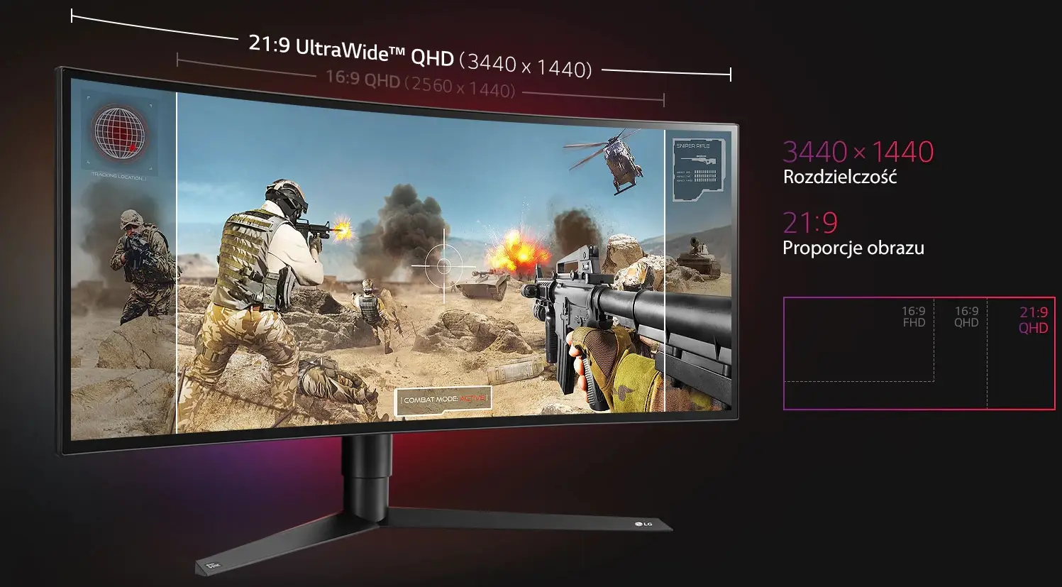 lg 34GK950F-B praca
